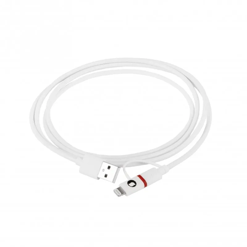 Cavo combinato MicroUSB + Lightning SilverHT MFI Nero - immagine 1