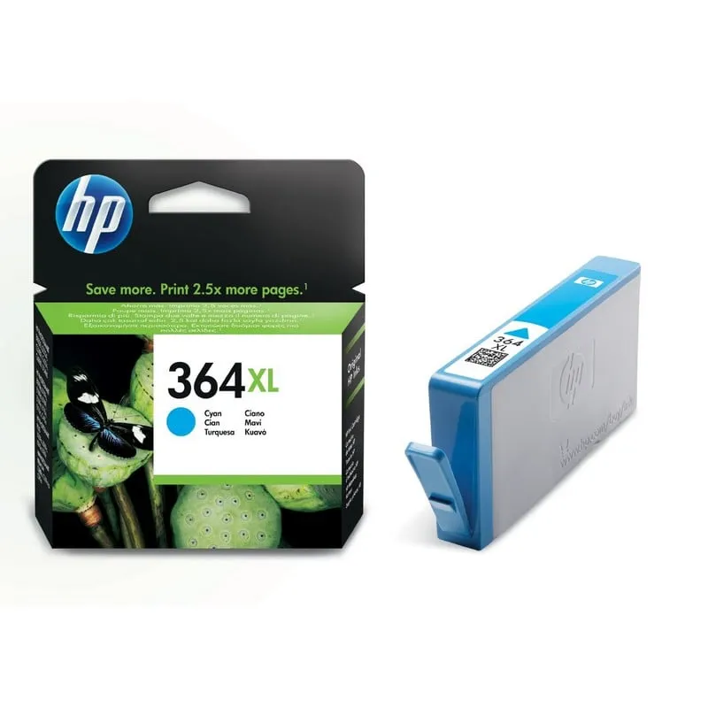 HP 364XL High Yield Cyan Original Ink Cartridge cartuccia d'inchiostro 1 pz Resa elevata (XL) - immagine 1