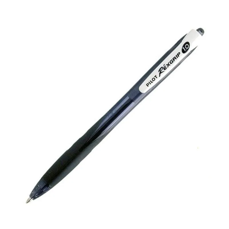 Pilot RexGrip Begreen Scatola da 10 penne a inchiostro a olio retrattili nere - immagine 1