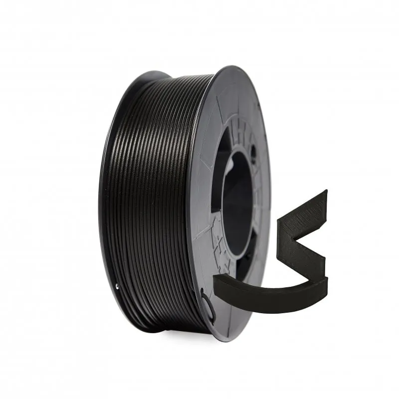 Bobina di filamento Winkle PLA HD da 1 kg 1,75 mm nero intenso - immagine 1