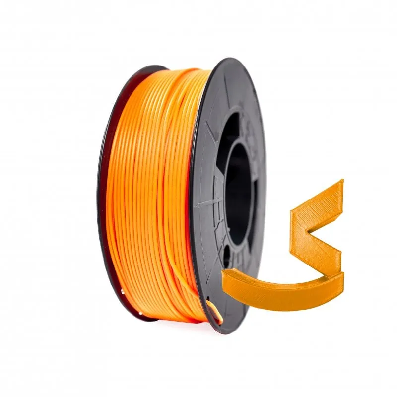 Bobina di filamento Winkle PLA HD da 1 kg 1,75 mm arancione fluorescente - immagine 1