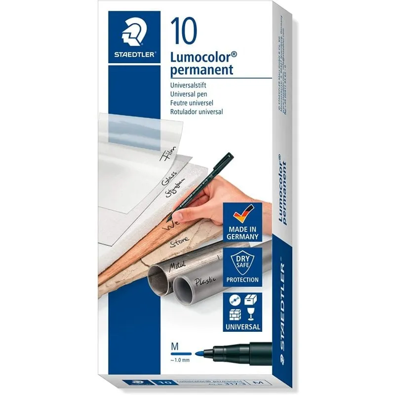 Staedtler 317-3 marcatore permanente Tipo di punta Blu 10 pz - immagine 1