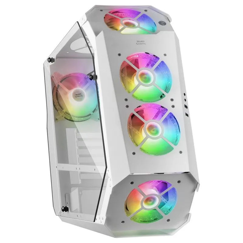 Mars Gaming MC51W Vetro temperato USB 3.0 Bianco - immagine 1