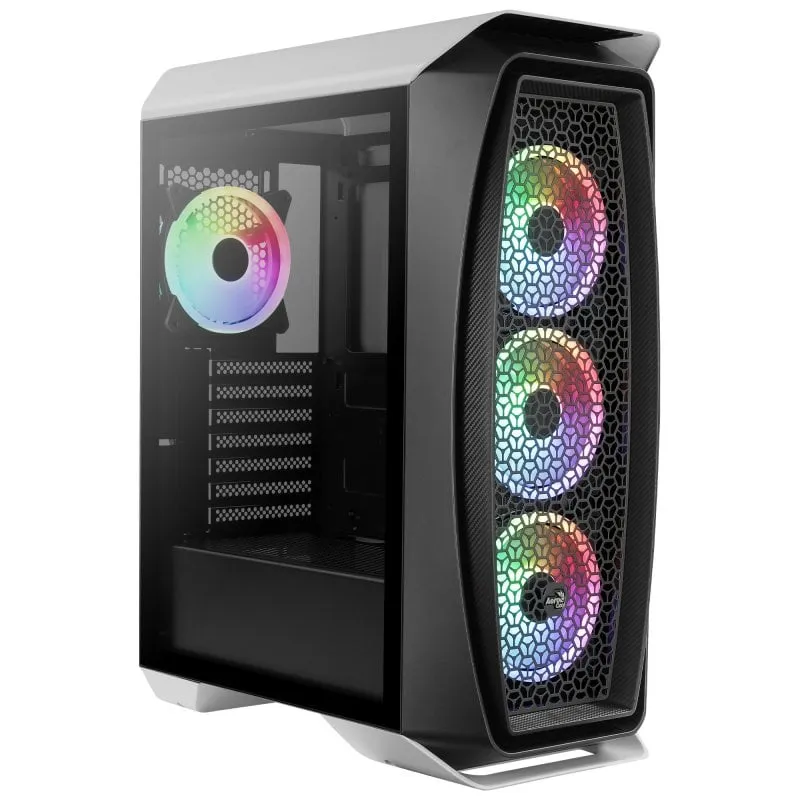 Aerocool Aero One Duo ARGB Vetro temperato USB 3.0 Bianco - immagine 1