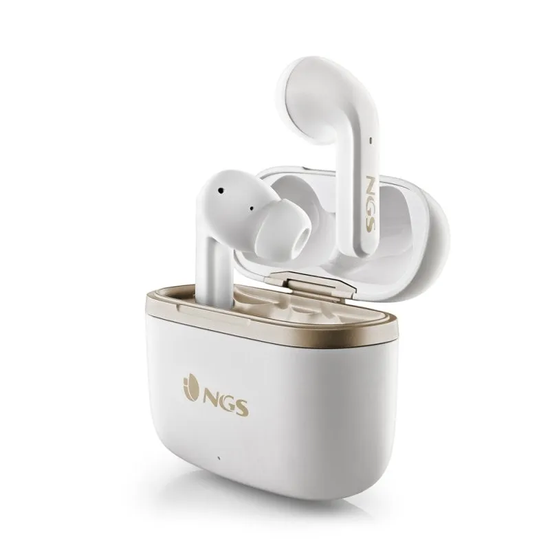 NGS ARTICA TROPHY Cuffie Wireless In-ear Musica e Chiamate USB tipo-C Bluetooth Oro, Bianco - immagine 1
