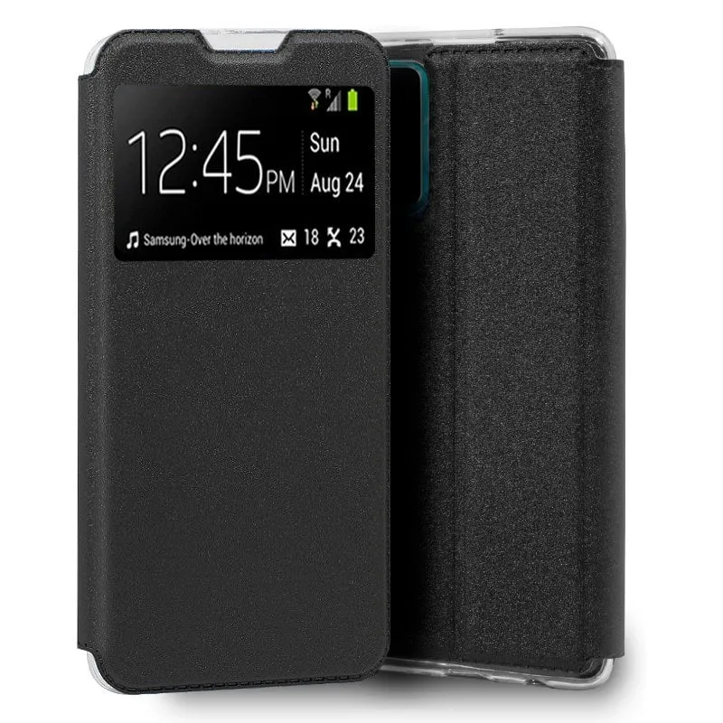 Custodia Flip Cover nera liscia e fantastica per Vivo Y11s / Y20s - immagine 1