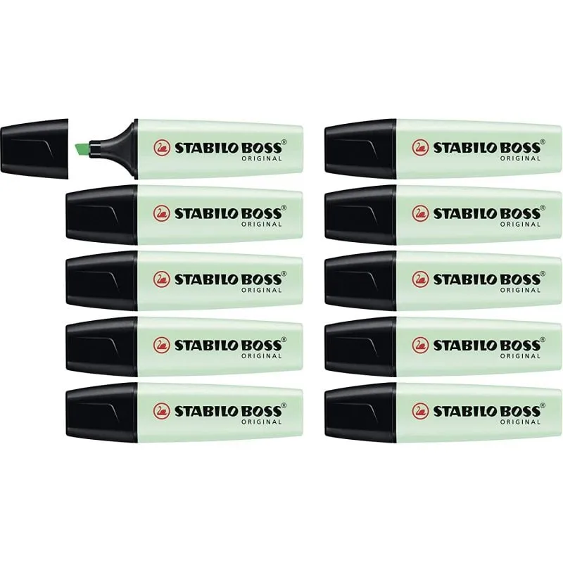 STABILO Boss Original Pastel 10 pennarelli fluorescenti alla menta - immagine 1