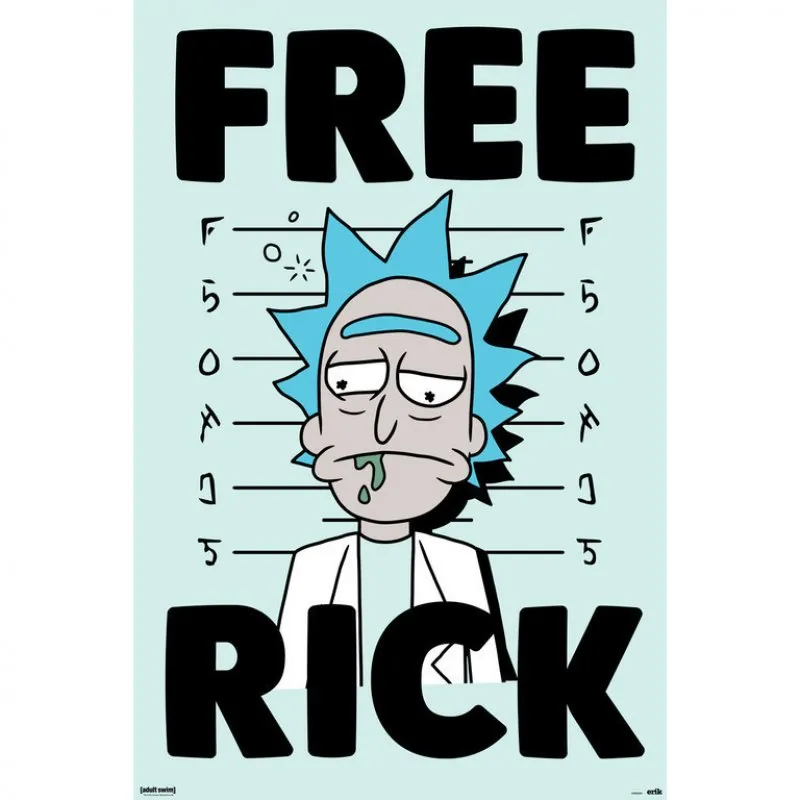Erik Maxi poster Rick e Morty Free Rick 91,5x61 cm - immagine 1