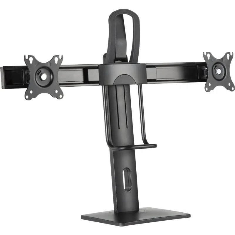 Aisens DT27TSR-065 Supporto da tavolo a doppio braccio per monitor 17-27" VESA 100x100 Max 6Kg - immagine 1