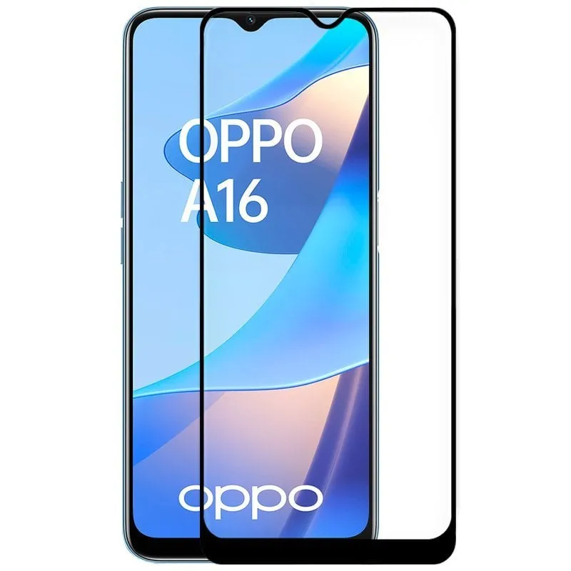 Fantastica protezione schermo in vetro temperato nero FULL 3D per Oppo A16/ A16s/ A54s - immagine 1