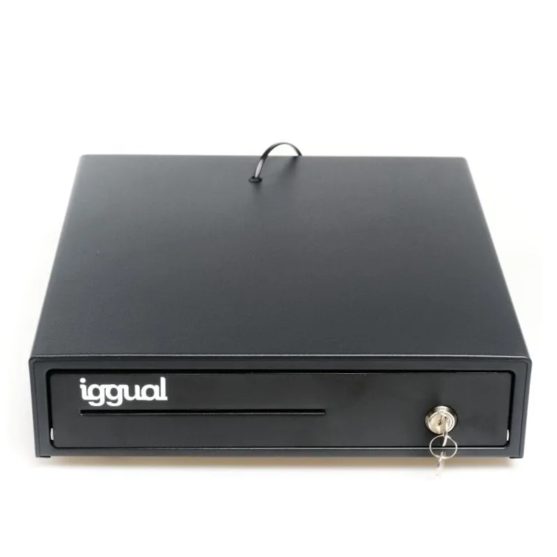Cassetto contanti Iggual IRON-15 37 cm 4+8 Nero - immagine 1