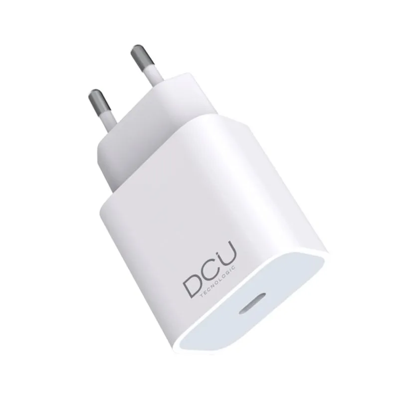 DCU Tecnologic Caricabatterie Bianco USB-C Ricarica Rapida 20W - immagine 1