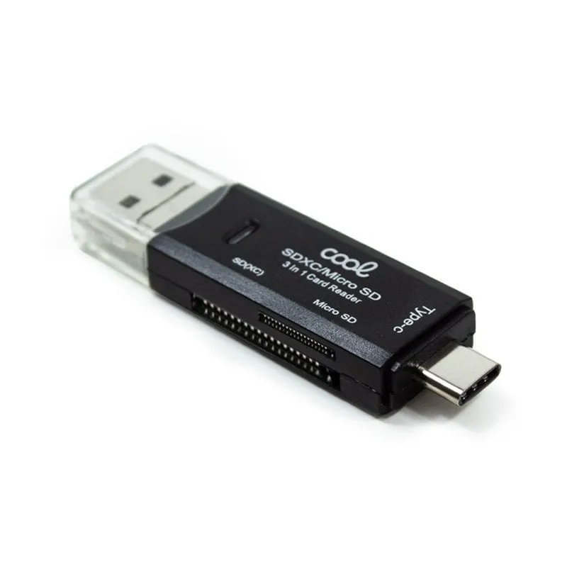Fantastico multilettore USB-C/USB/Mini USB 3 in 1 per schede SD/Micro SD - immagine 1