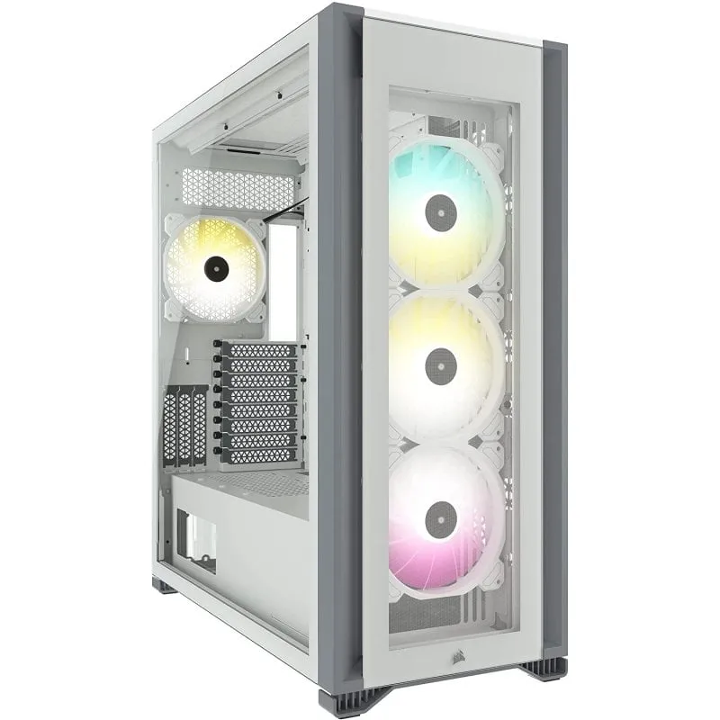 Corsair iCUE 7000X RGB Vetro temperato USB 3.0 Bianco - immagine 1