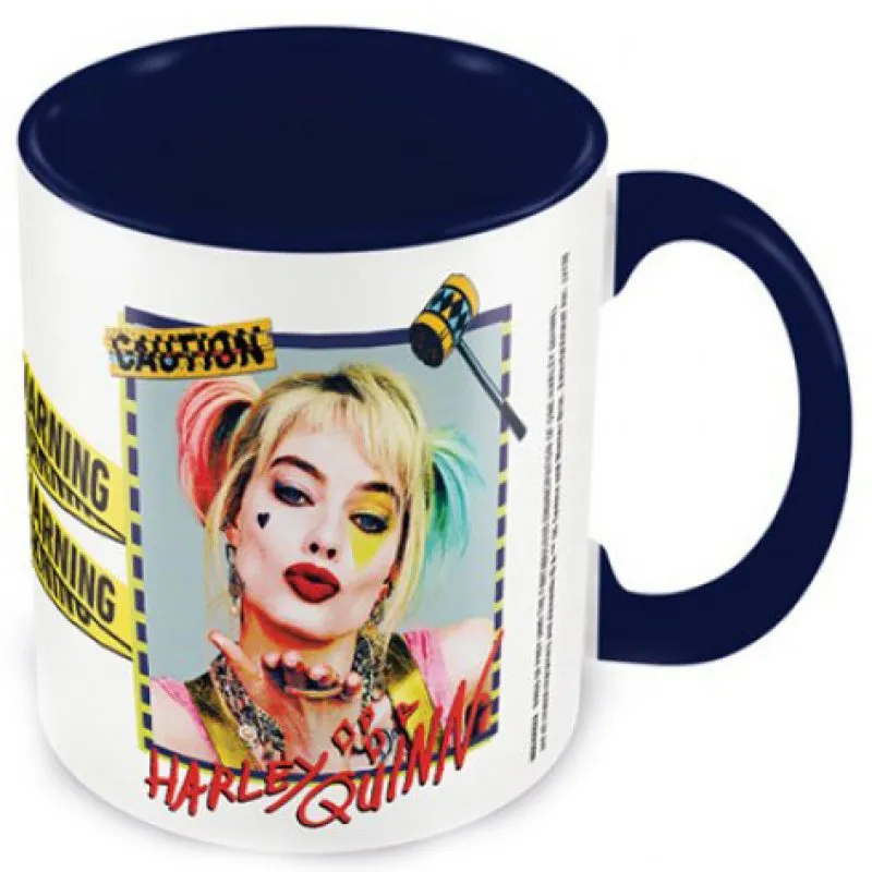 Tazza in ceramica piramidale DC Birds of Prey Harley Quinn Warning - immagine 1