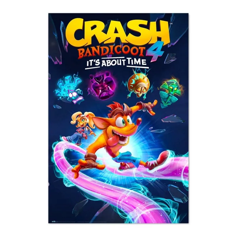 Maxi poster Erik Crash Bandicoot It's Time 91,5x61 cm - immagine 1