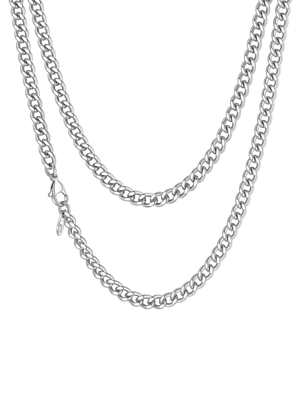 Richsteel Collana a Maglie a Catena Cubana Larghezza 3MM/6MM/9MM/12MM Lunghezza 18"/22"/26"/28"/30" Collana Unisex con Catena di Cordoli per Gioielli Placcata Oro/Nero/Acciaio Inossidabile - immagine 1