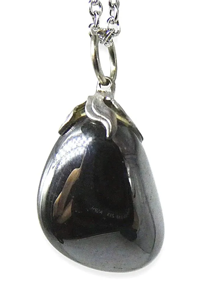 TENET - Ciondolo pendente con pietra dura vera minerale e catenina in acciaio insossidabile (EMATITE) - immagine 9