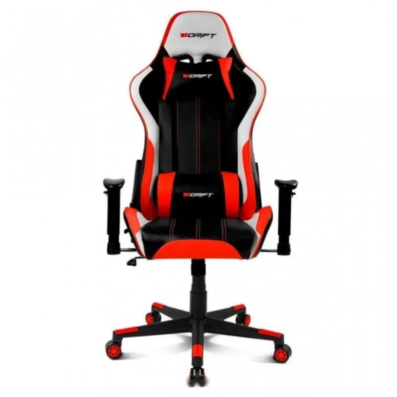 Drift DR175RED Sedia Gaming Nera/Rossa - Reclinabile, Ergonomica, 2D, 150 kg, Nylon, Foam PU, 125-135 cm - immagine 1