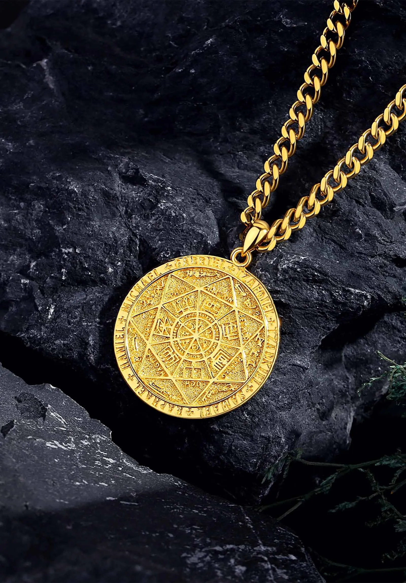 AEONSLOVE Collana con Sigillo dei 7 Arcangeli Argento 925 per Uomo Donna Collana 7 Arcangeli Ciondolo San Michele Arcangelo Medaglia Amuleti e Talismani Protezione Gioielli Religiosi - immagine 3