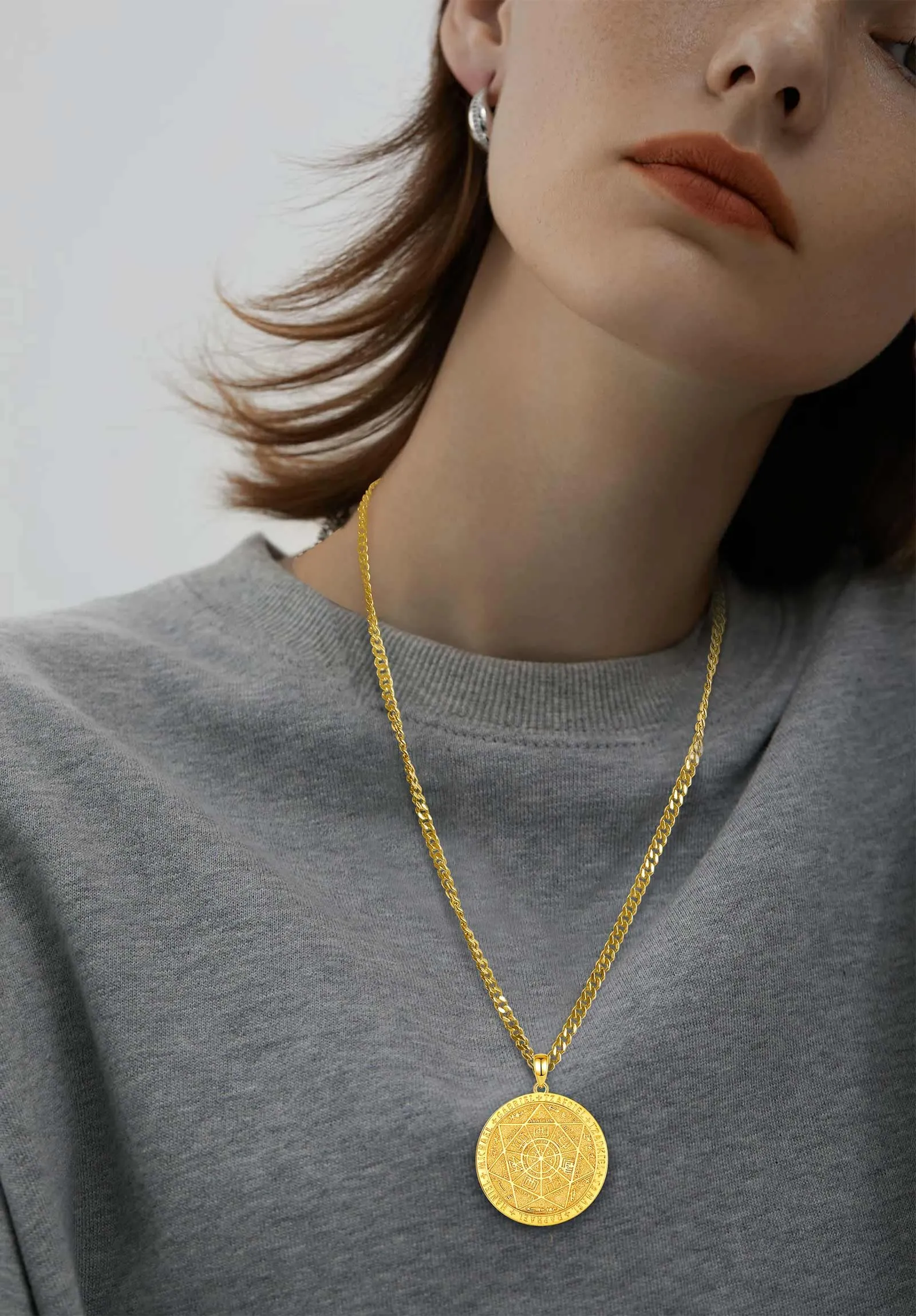 AEONSLOVE Collana con Sigillo dei 7 Arcangeli Argento 925 per Uomo Donna Collana 7 Arcangeli Ciondolo San Michele Arcangelo Medaglia Amuleti e Talismani Protezione Gioielli Religiosi - immagine 6