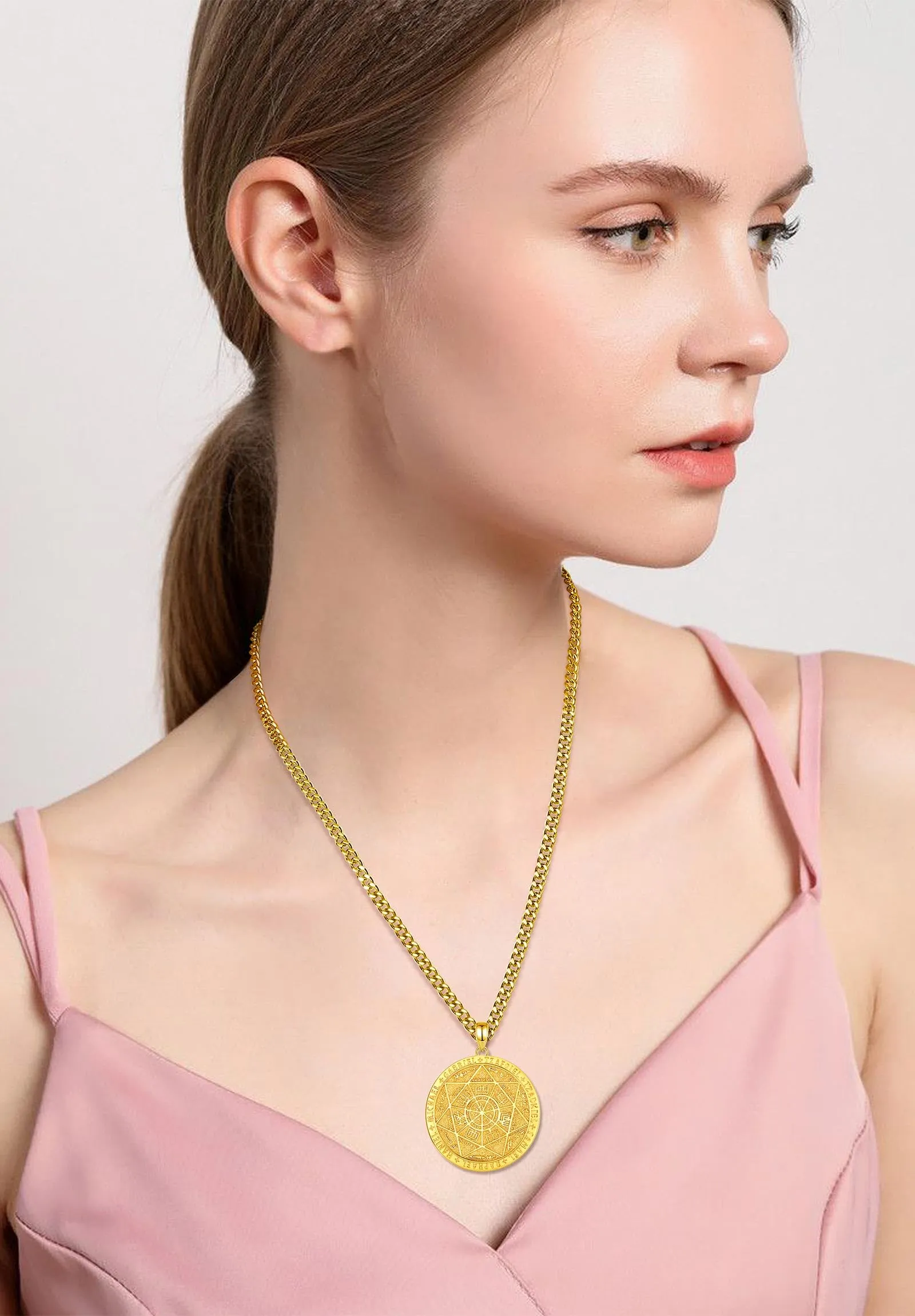 AEONSLOVE Collana con Sigillo dei 7 Arcangeli Argento 925 per Uomo Donna Collana 7 Arcangeli Ciondolo San Michele Arcangelo Medaglia Amuleti e Talismani Protezione Gioielli Religiosi - immagine 9