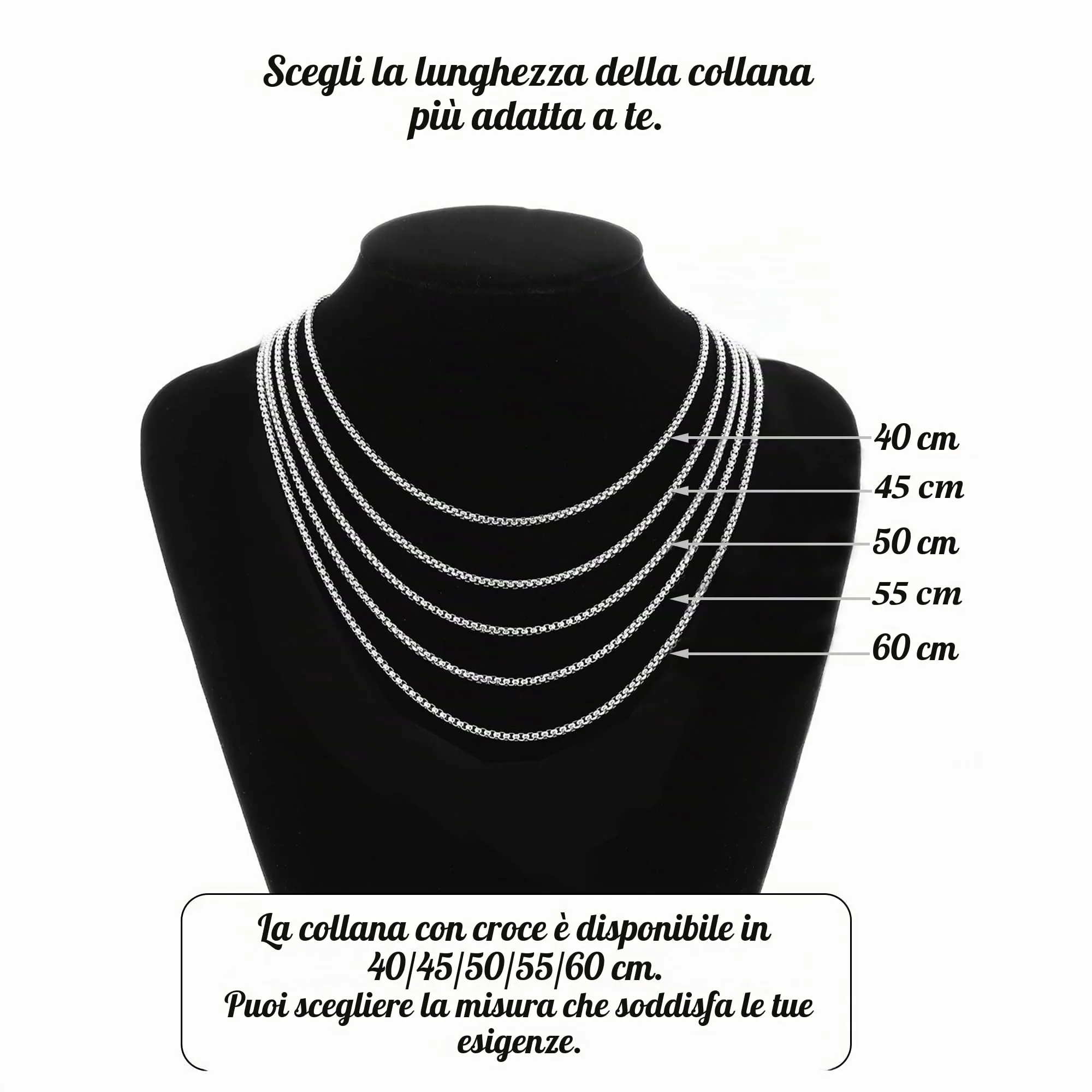 Aretas Collana Crocifisso e Croce d'Acciaio Inossidabile e Nero per Uomini e Ragazzi. È una Collana con Croce Appendiabiti e la Lunghezza della Collana è di 55 Centimetri. - immagine 6