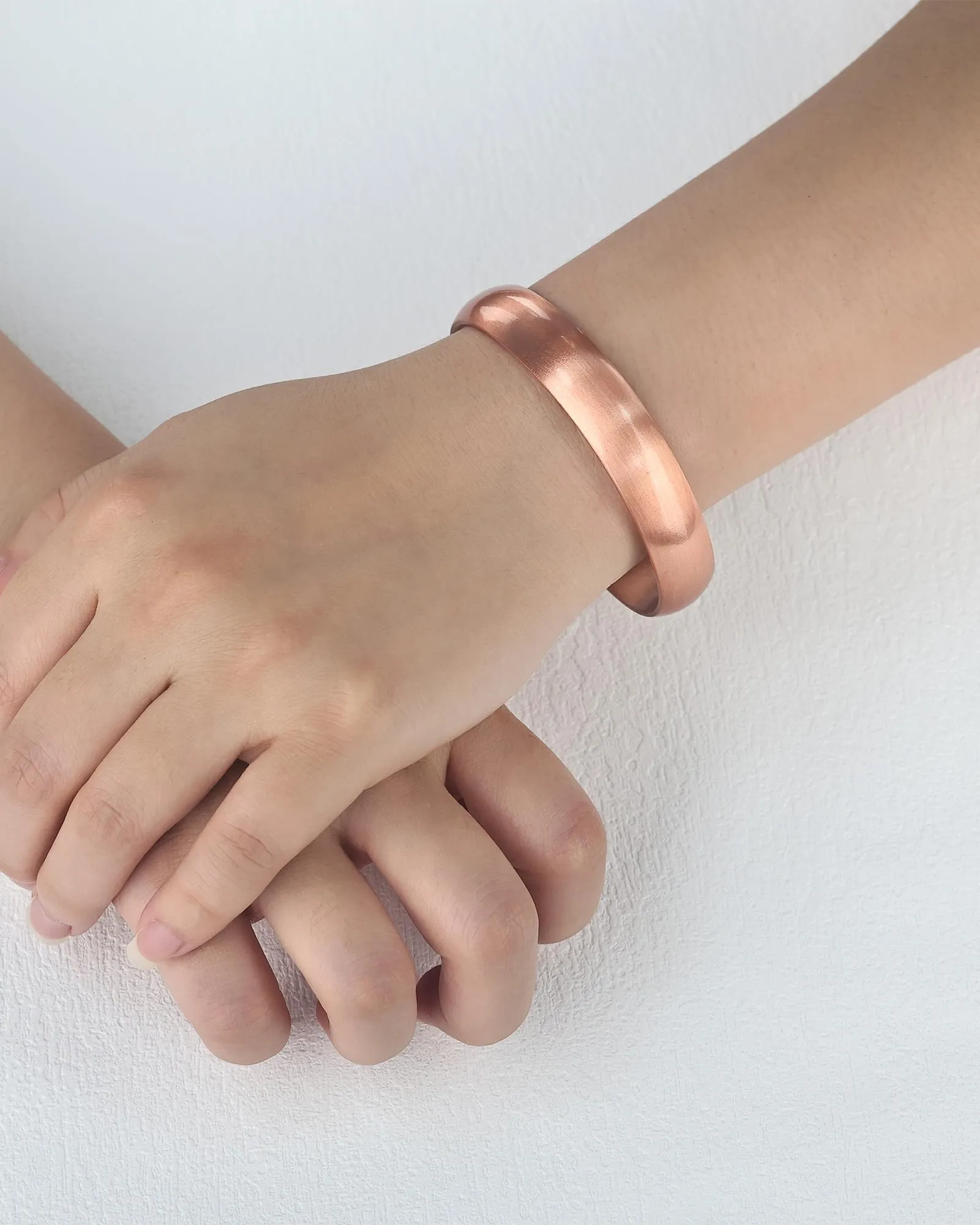 MagEnergy Bracciale in rame per uomo e donna, 100% puro rame, grezzo, solido e non rivestito, fatto a mano, braccialetto tibetano senza tempo, Medio, Rame, Non pietra preziosa - immagine 7