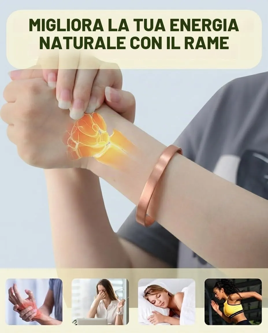 MagEnergy Braccialetto in Rame Puro per Uomo e Donna – Manopola Vintage Martellata, 100% Rame Massiccio, Crudo e Non Rivestito, Fatto a Mano, Taille unique, Metallo, Senza Gemme - immagine 6