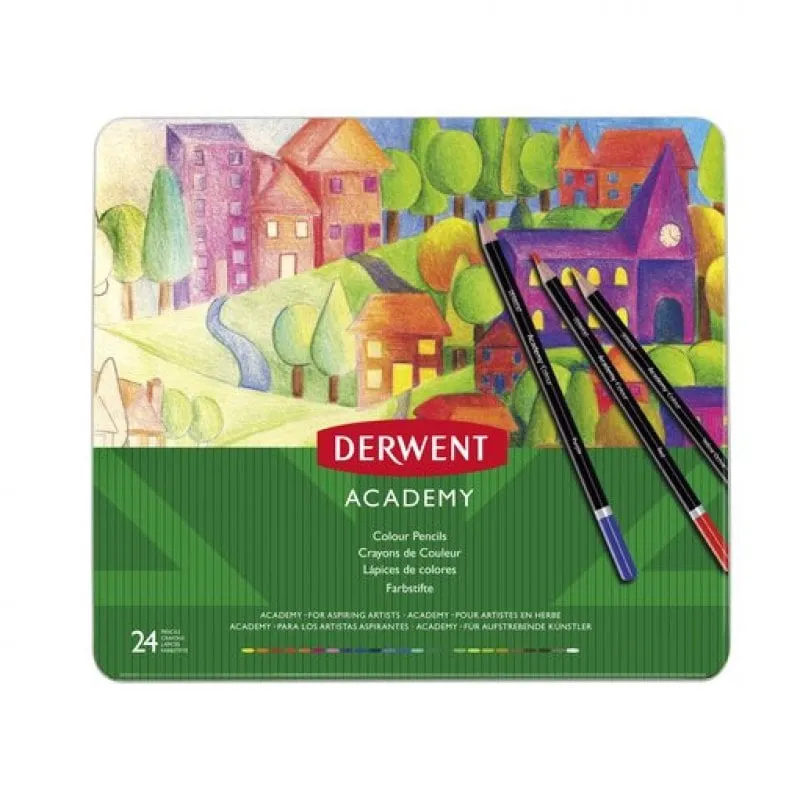 Derwent Academy Scatola in metallo da 24 matite - immagine 1