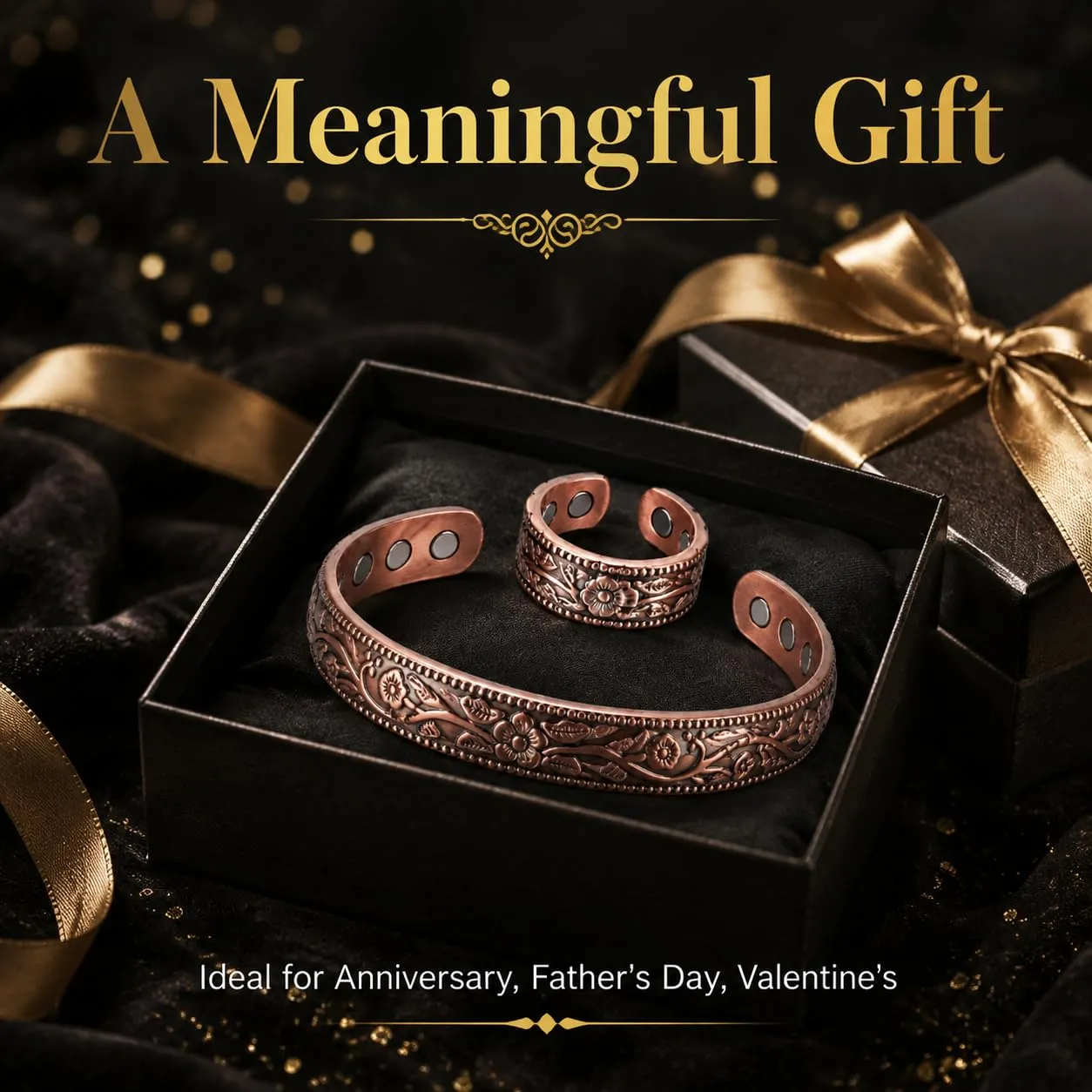 CBMZHF Braccialetto in puro rame massiccio al 100%, anello regolabile, bracciale in rame per uomini e donne, braccialetto magnetico in rame, braccialetto in rame, regalo per amante, padre - immagine 7