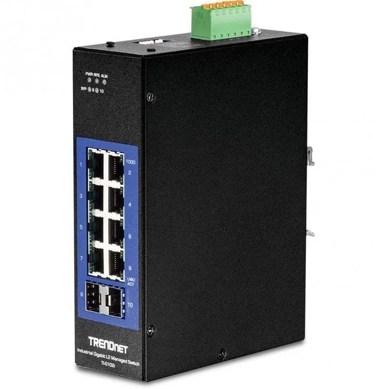 Switch di Rete 10 Porte Gigabit L2 TRENDnet TI-G102i Nero - immagine 1
