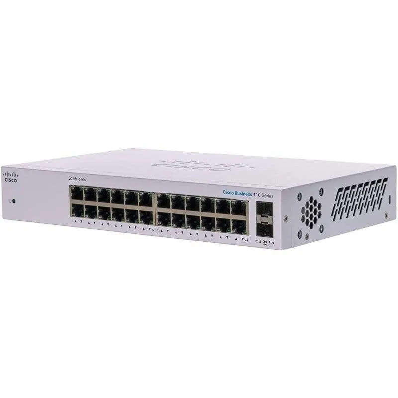 Switch Cisco CBS110-24T-EU 24 Porte Gigabit 2x SFP Rackmount Plug-and-Play - immagine 1
