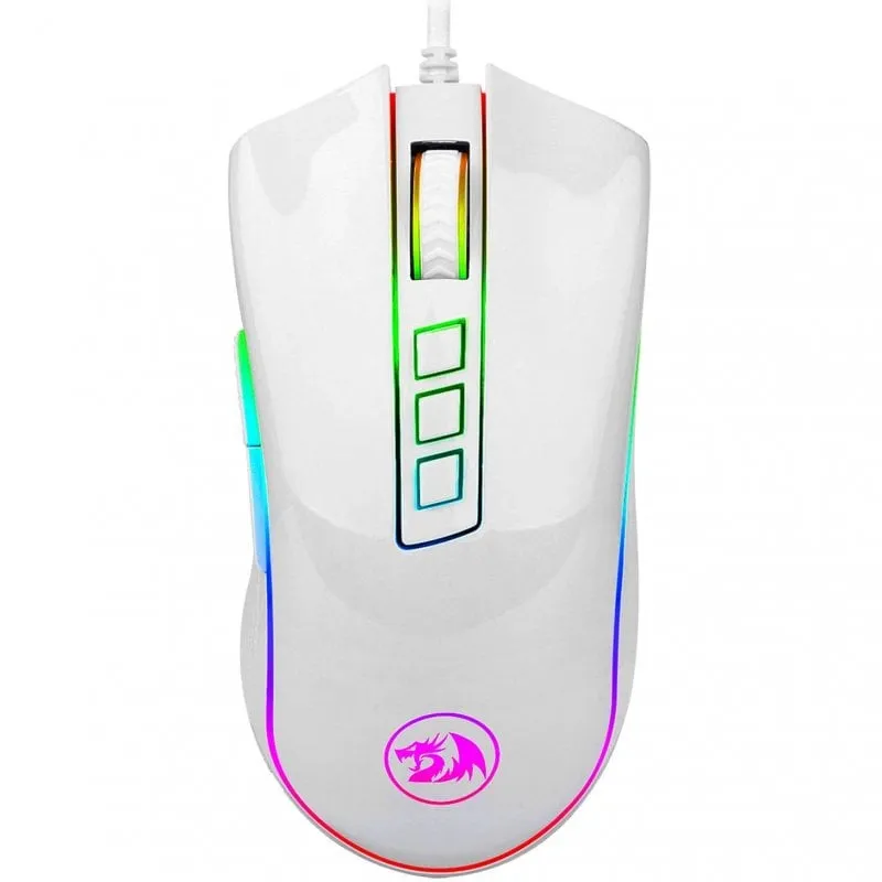 Mouse da gioco RGB Redragon M711 Cobra White 10000 DPI bianco - immagine 1