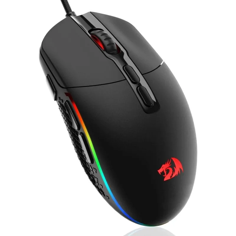 Mouse da gioco Redragon M719 Invader RGB 10000 DPI Nero - immagine 1