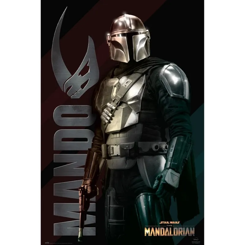 Maxi poster Erik Star Wars The Mandalorian Mando 91,5x61 cm - immagine 1
