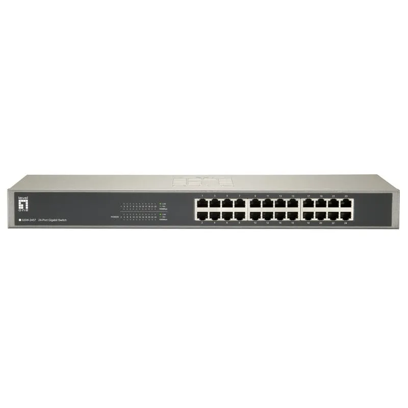 LevelOne GSW-2457 switch di rete Non gestito Gigabit Ethernet (10/100/1000) Nero - immagine 1