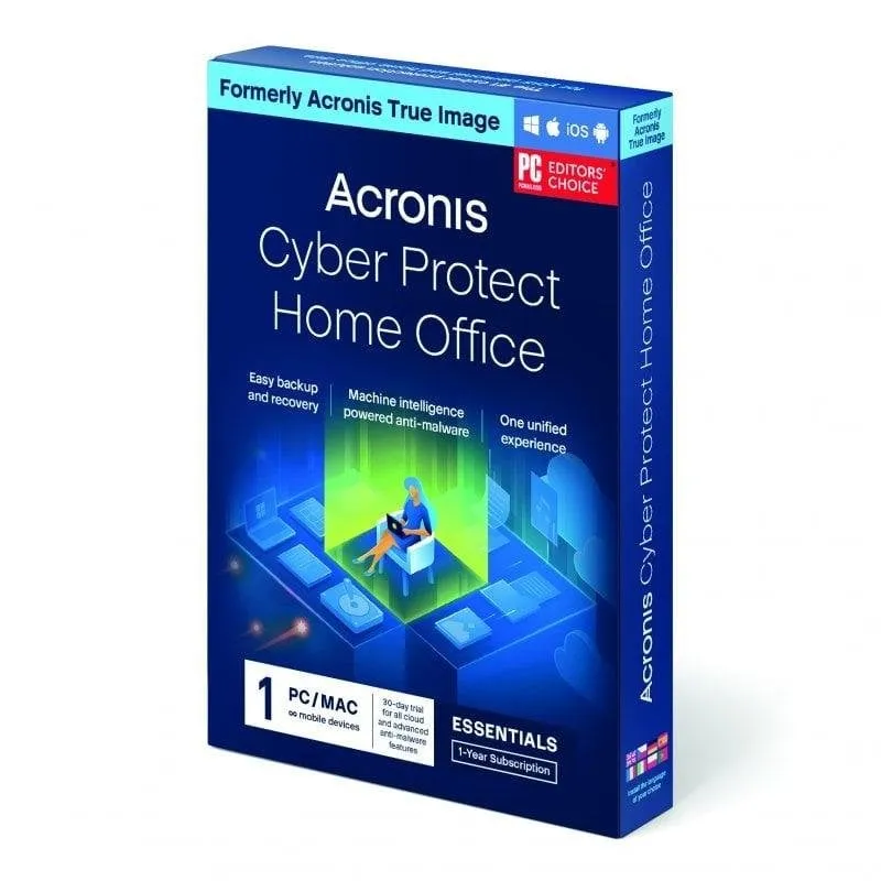 Abbonamento Acronis Cyber Protect Essentials per 1 dispositivo/1 anno di download digitale - immagine 1