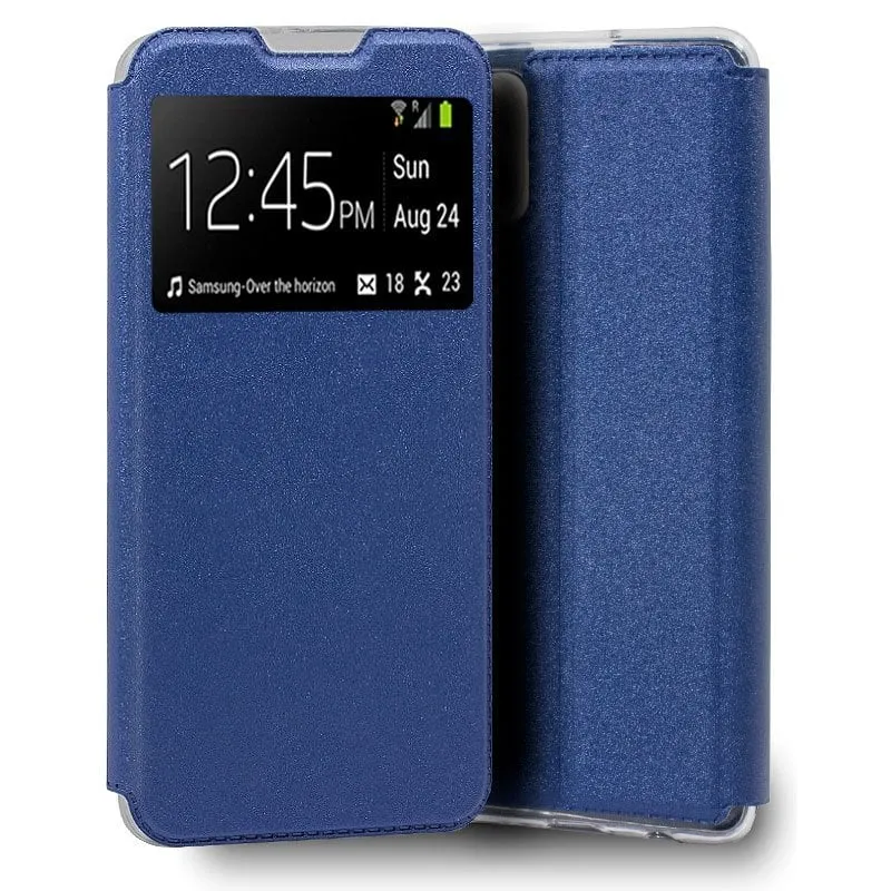 Fantastica custodia Flip Cover blu liscia per iPhone 13 Pro - immagine 1