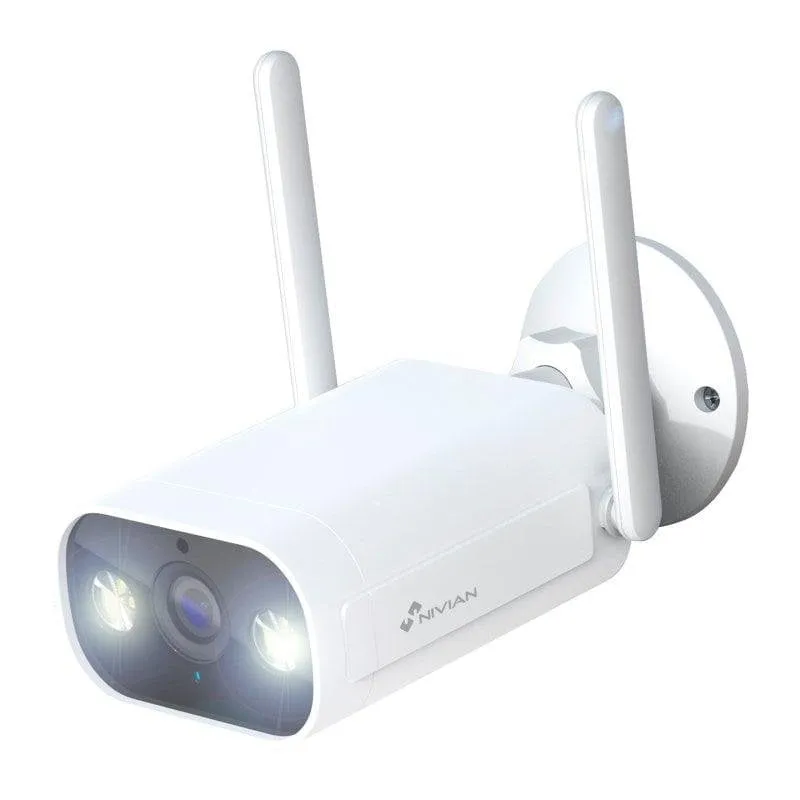 Videocamere di sorveglianza Nivian NVS-IPC-02-L 2K Visione Notturna Esterno Rilevamento IA Controllo Vocale Audio Bidirezionale - immagine 1