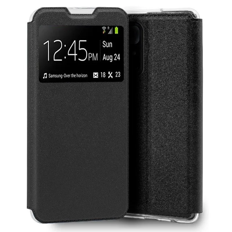 Custodia Flip Cover nera liscia e fresca per Xiaomi Poco M4 Pro 5G/Redmi Note 11S 5G - immagine 1