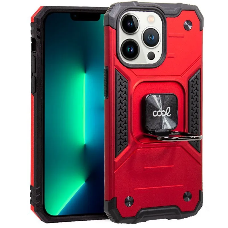 Fantastica custodia rigida con anello rosso per iPhone 13 Pro - immagine 1