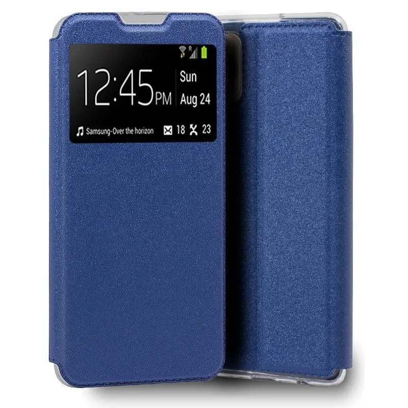 Fantastica custodia Flip Cover blu liscia per iPhone 13 Pro Max - immagine 1