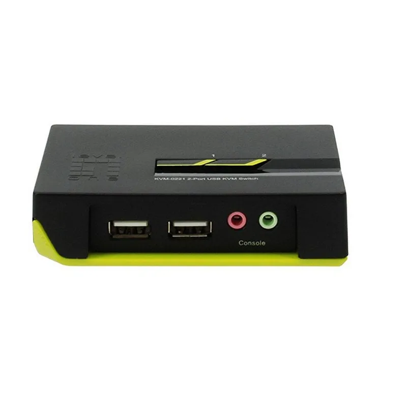 LevelOne KVM-0221 switch per keyboard-video-mouse (kvm) Nero, Verde - immagine 1