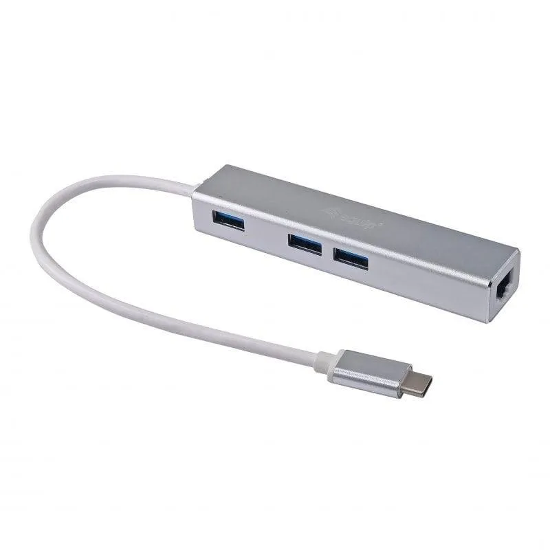 Hub USB-C a USB 3.0 3 Porte + Adattatore Gigabit Ethernet - immagine 1