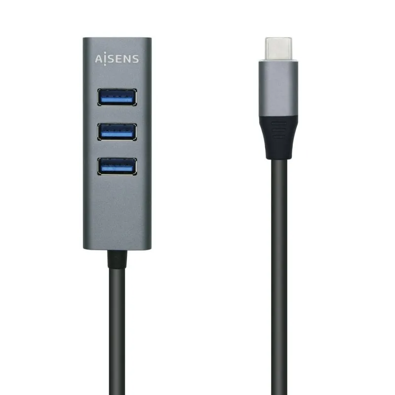 Aisens A109-0508 HUB USB 3.1 Type-C 4 porte Grigio - immagine 1