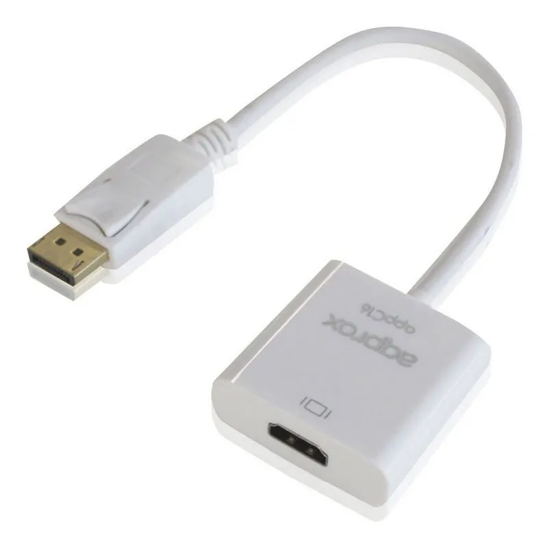 Adattatore DisplayPort maschio a HDMI femmina circa C16 bianco - immagine 1