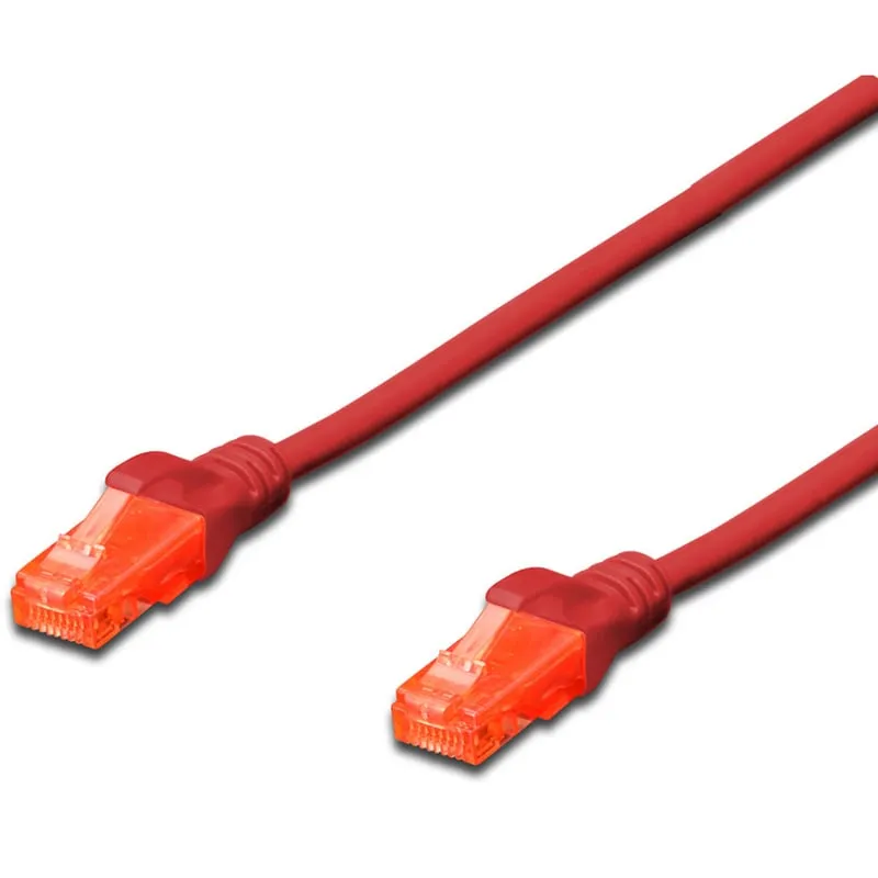 Cavo di rete UTP RJ45 Cat 6e 50 cm Rosso - immagine 1