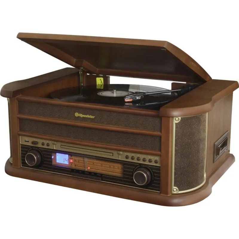 Giradischi Roadstar HIF-1993BT 5 W RMS Bluetooth USB CD cassette legno - immagine 1