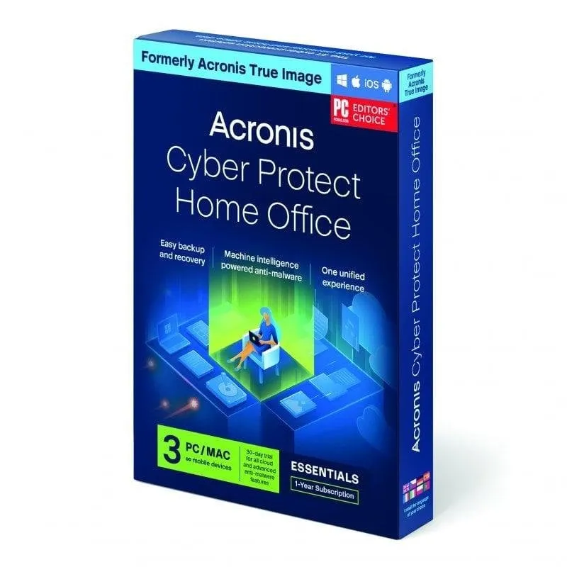 Abbonamento Acronis Cyber Protect Essentials 3 dispositivi/1 anno di download digitale - immagine 1